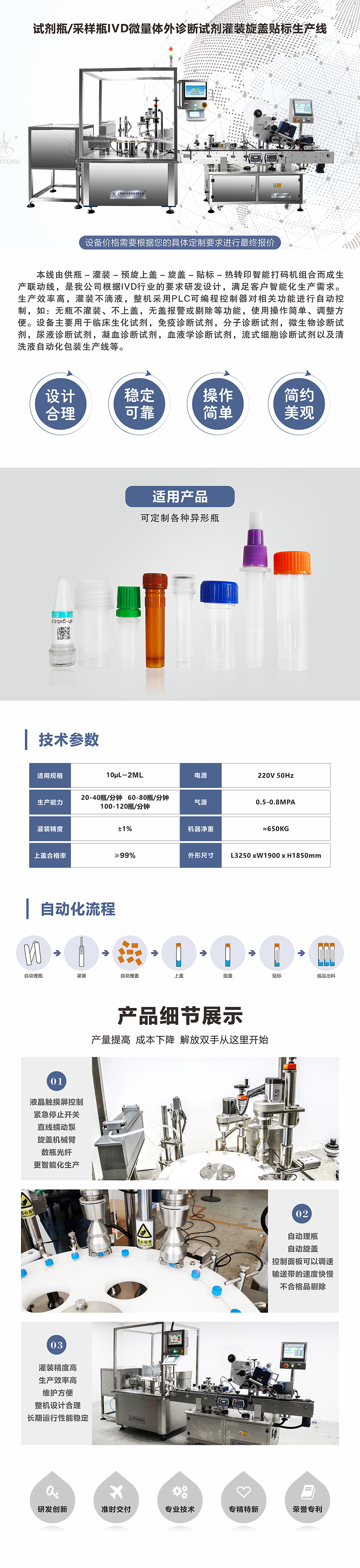 IVD微量诊断试剂灌装旋盖贴标生产线2.jpg